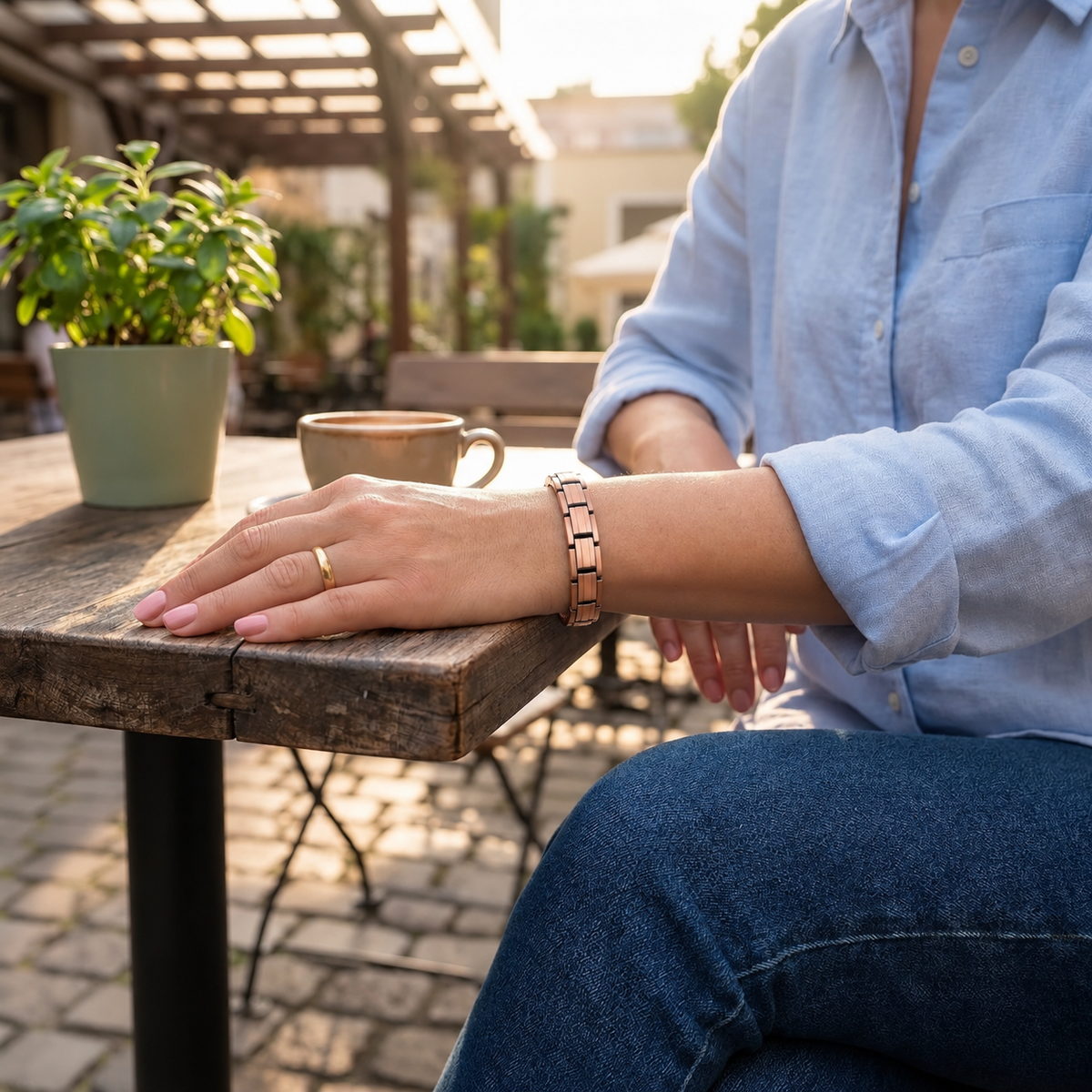 Pure copper magnetic bracelet - Women