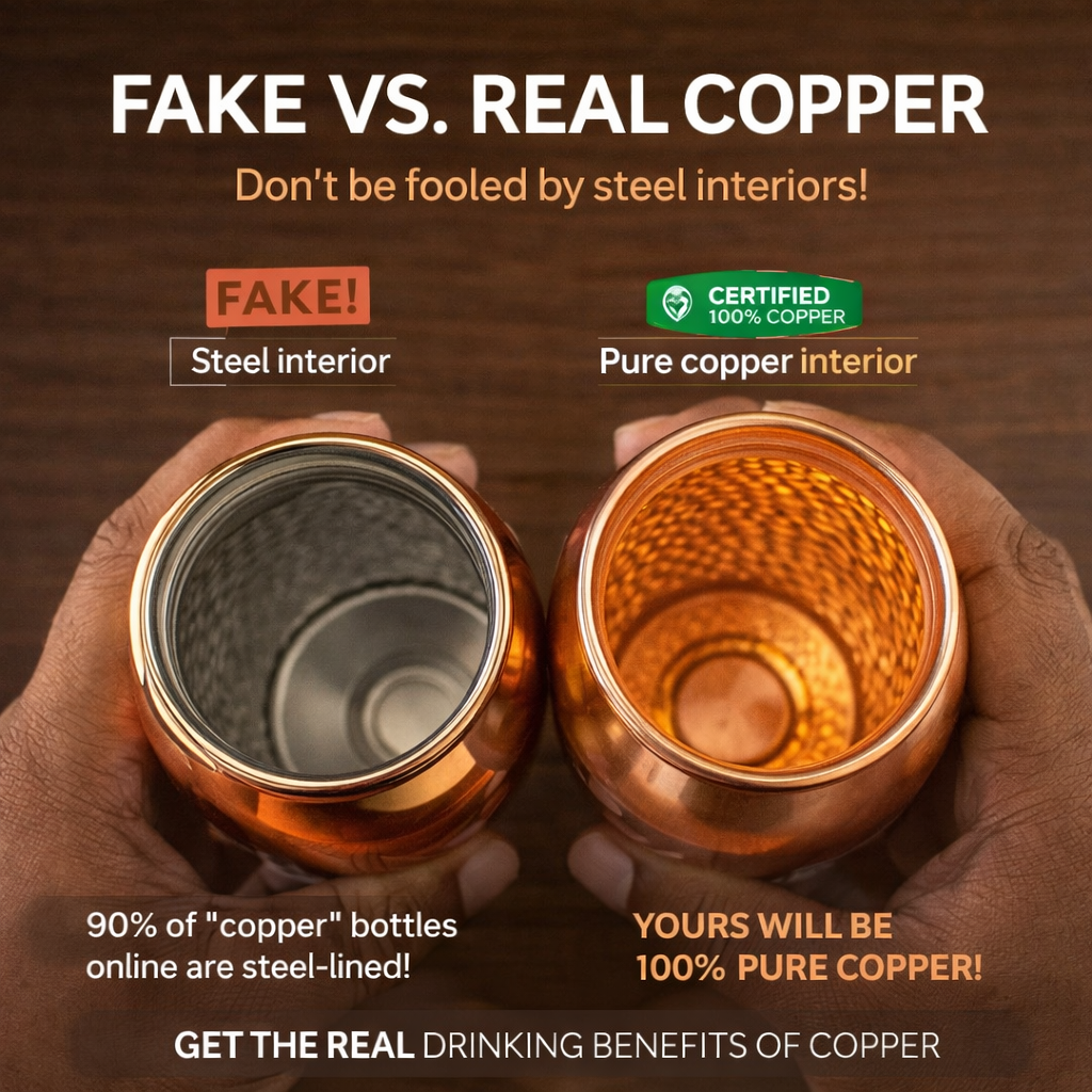 Pure copper water bottle