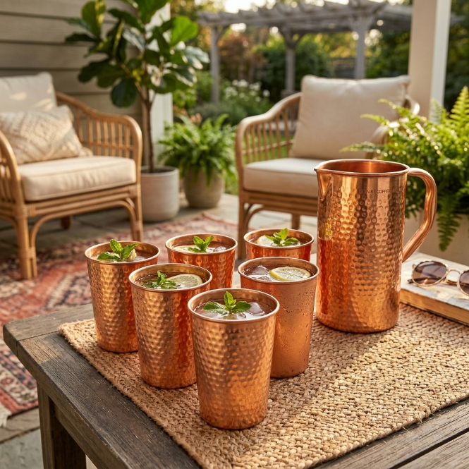 Copper Glass x 6